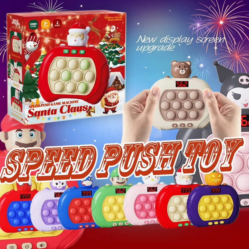 Pop luz jogo de fidget rápido push bubble jogo portátil alça brinquedos meninos meninas presente para crianças máquina aliviar o estresse brinquedos