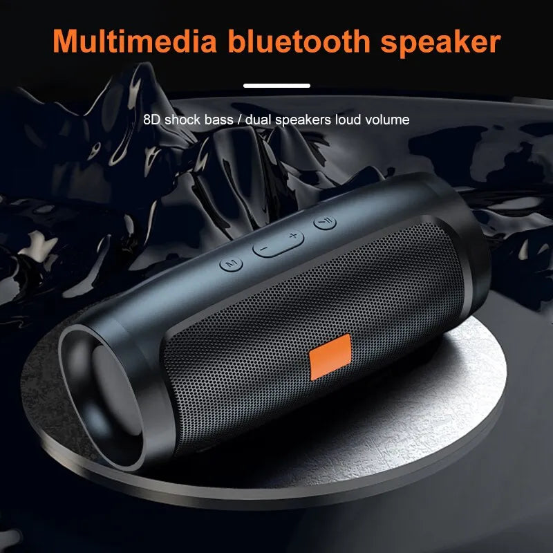 Alto-falante Bluetooth Duplo Estéreo ao ar Livre  Reprodução FM Transmissão de Voz Portátil Subwoofer 50