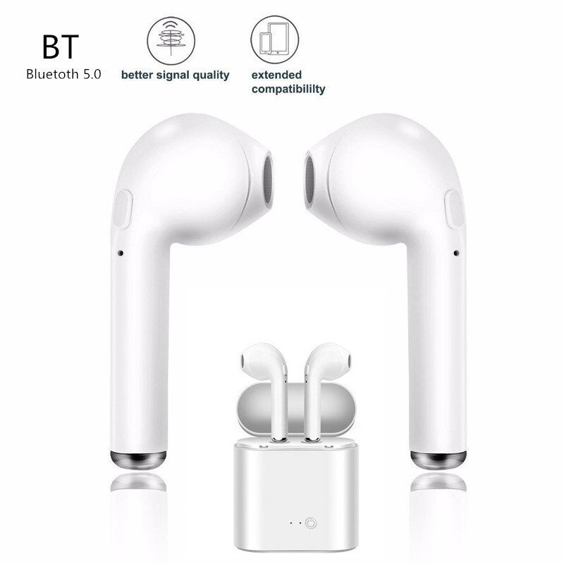 Fones de ouvido sem fio bluetooth 5.0 I7s TWS com microfone para todos os smartphones